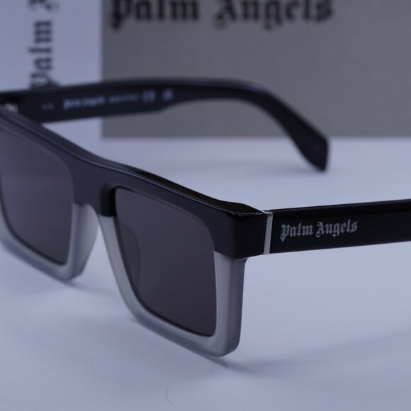 Palm Angels PERI109 NAPA 0907 Square Sunglasses - Black/Grey/Grey - Picture 3 of 9